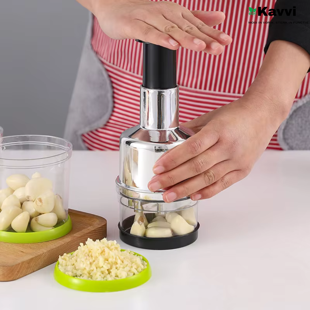 Kavvi™ Multifunctionele Food Chopper – Handhulp, 430 Roestvrij Stalen Mes