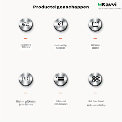 Kavvi™ Multifunctionele Food Chopper – Handhulp, 430 Roestvrij Stalen Mes