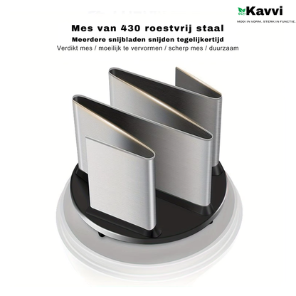 Kavvi™ Multifunctionele Food Chopper – Handhulp, 430 Roestvrij Stalen Mes